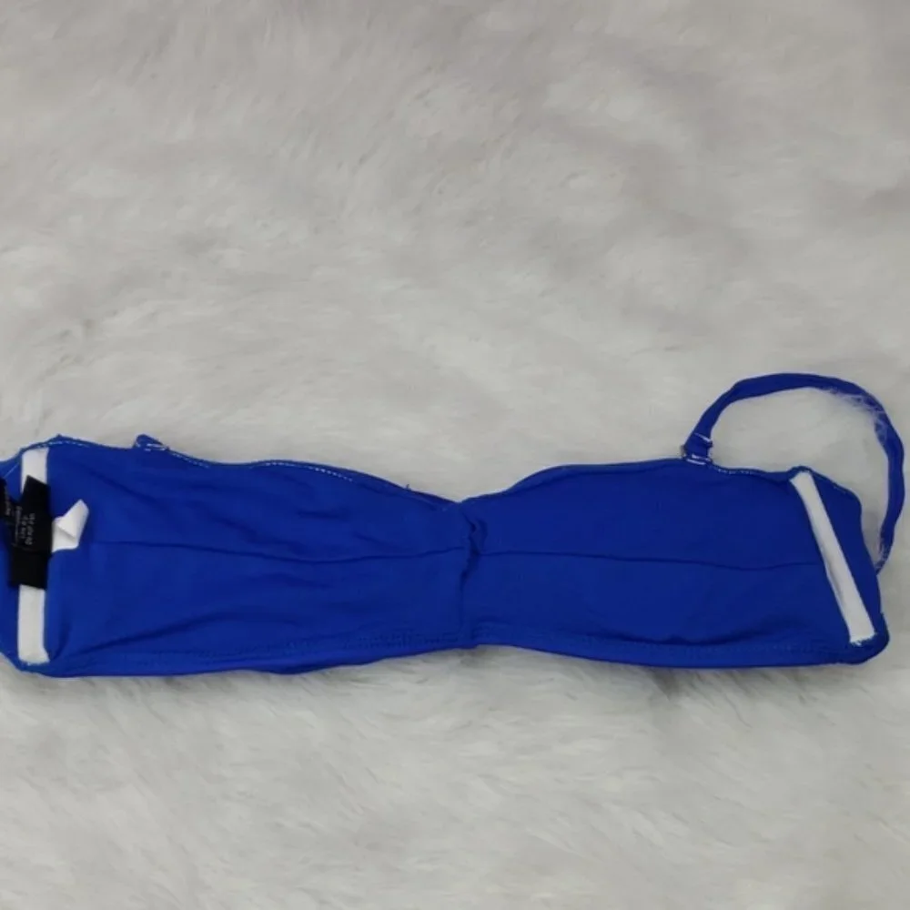 new apt 9 royal blue twist front bikini top